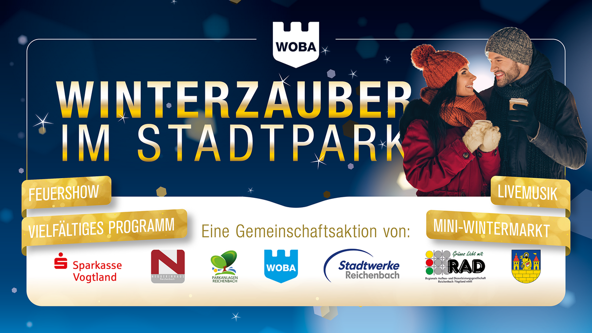 Bereits zum 7. Mal findet am Samstag, den 25. Januar 2020, der WINTERZAUBER IM STADTPARK in Reichenbach im Vogtland statt.